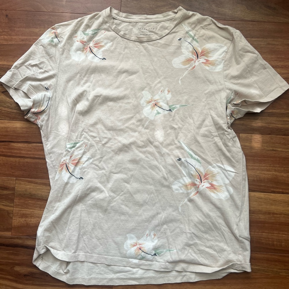 All saints floral t shirt